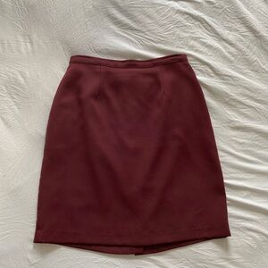 Chic Maroon Pencil Skirt for Women